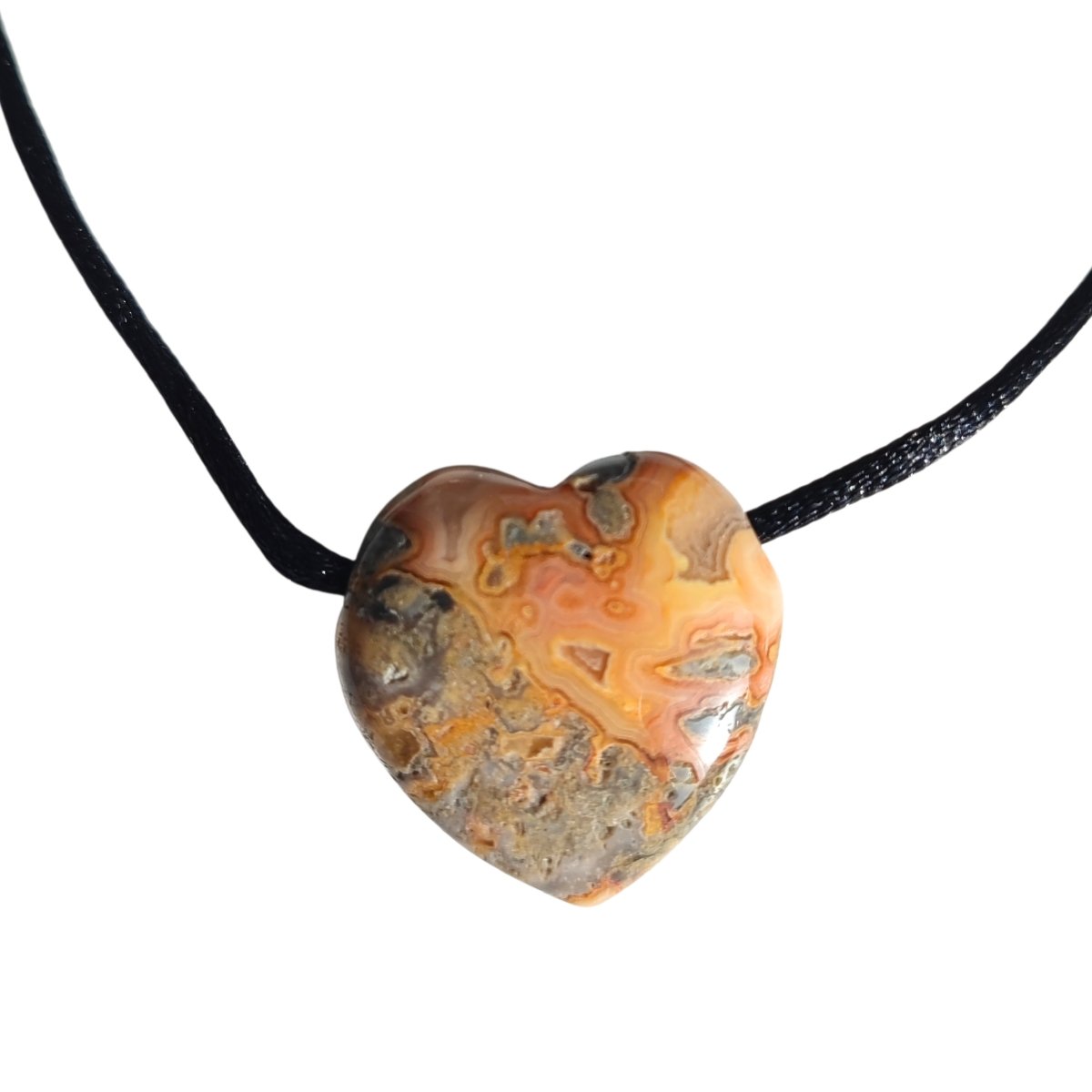 Colgante Corazón de Ágata Locura - Mystical Tienda
