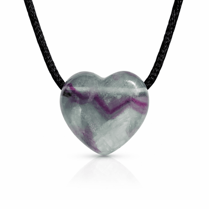 Colgante Corazón de Fluorita Arcoiris - Mystical Tienda