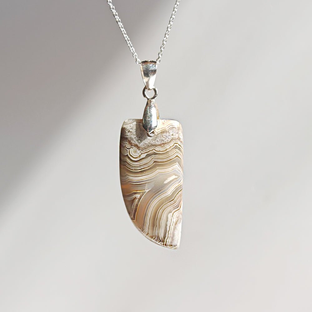 Colgante de Ágata Locura y Plata de Ley 925 - Mystical Tienda