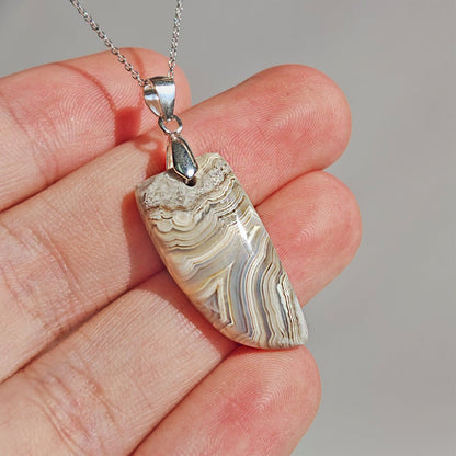 Colgante de Ágata Locura y Plata de Ley 925 - Mystical Tienda