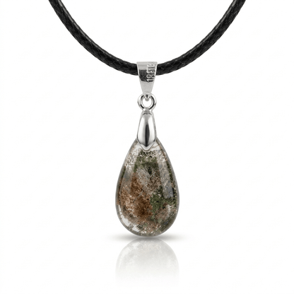 Colgante de Cuarzo Chamánico - Baño de Plata - Mystical Tienda