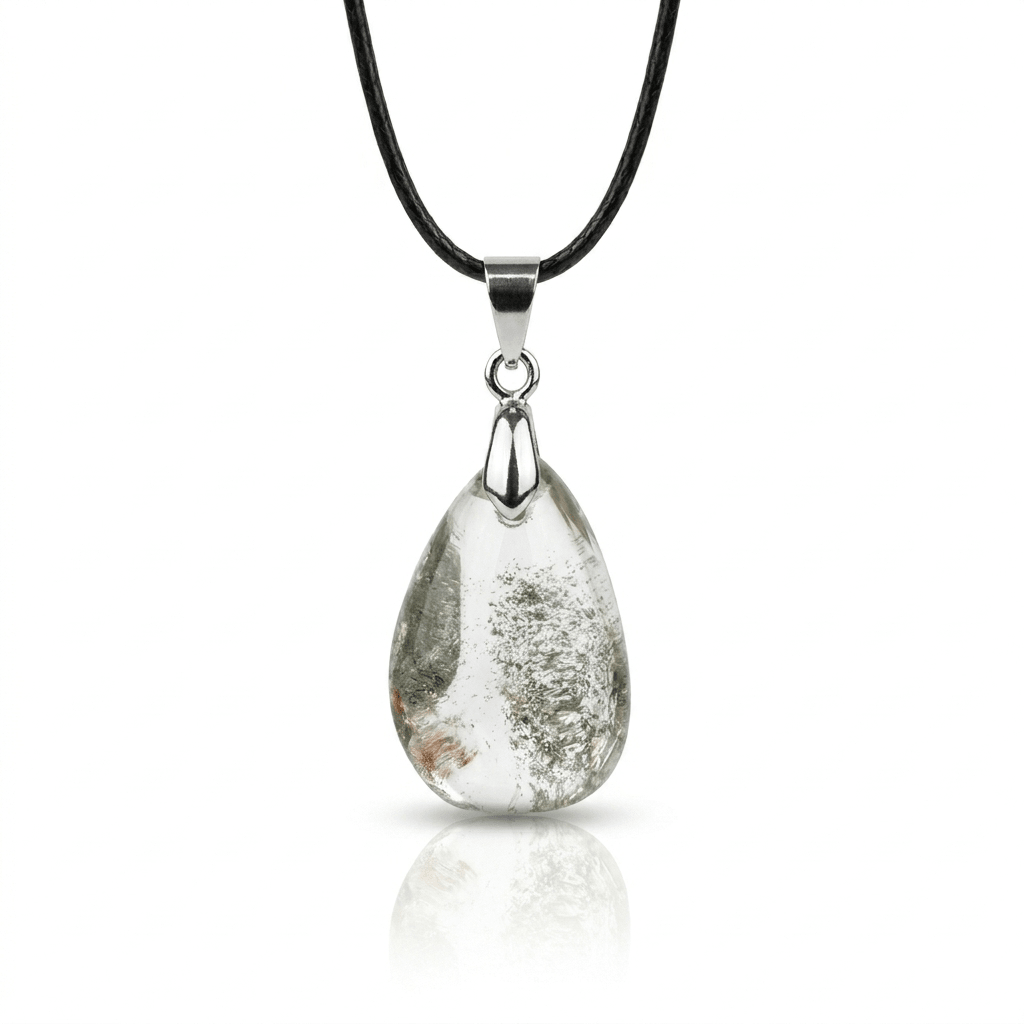 Colgante de Cuarzo Chamánico - Baño de Plata - Mystical Tienda