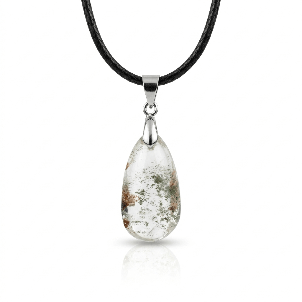 Colgante de Cuarzo Chamánico - Baño de Plata - Mystical Tienda