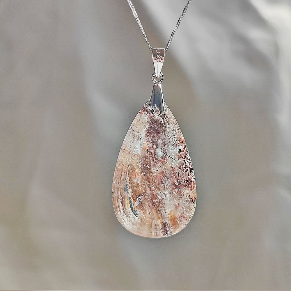 Colgante de Cuarzo Chamánico en Plata de Ley 925 - Mystical Tienda