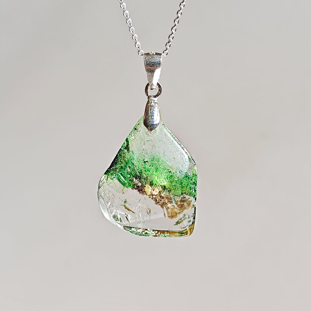 Colgante de Cuarzo Chamánico en Plata de Ley 925 - Mystical Tienda