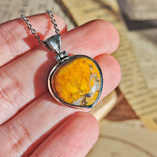 Colgante de Jaspe Abejorro y Plata de Ley 925 - Vitalidad · Enfoque · Transformación interior - Mystical Tienda