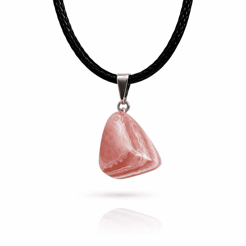 Colgante de Rodocrosita - Engarce baño de plata - Mystical Tienda