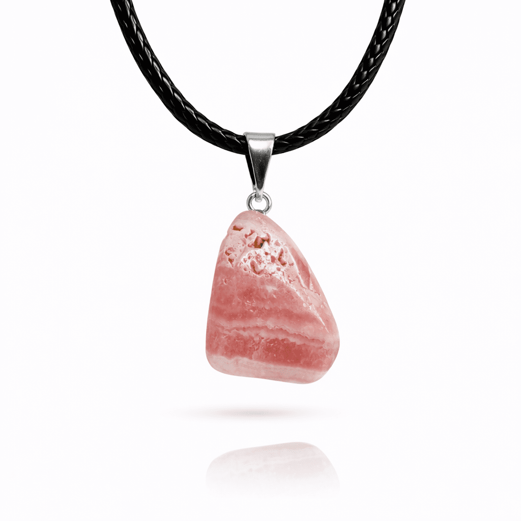 Colgante de Rodocrosita - Engarce baño de plata - Mystical Tienda