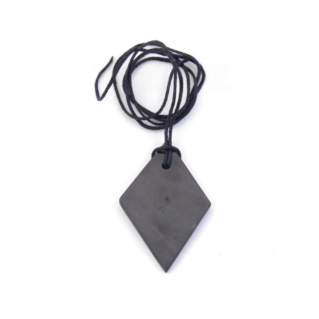 Colgante de Shungit en Rombo - Mystical Tienda