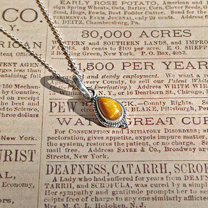 Colgante 'Dewi' Ojo de Tigre y Plata de Ley 925 - Mystical Tienda