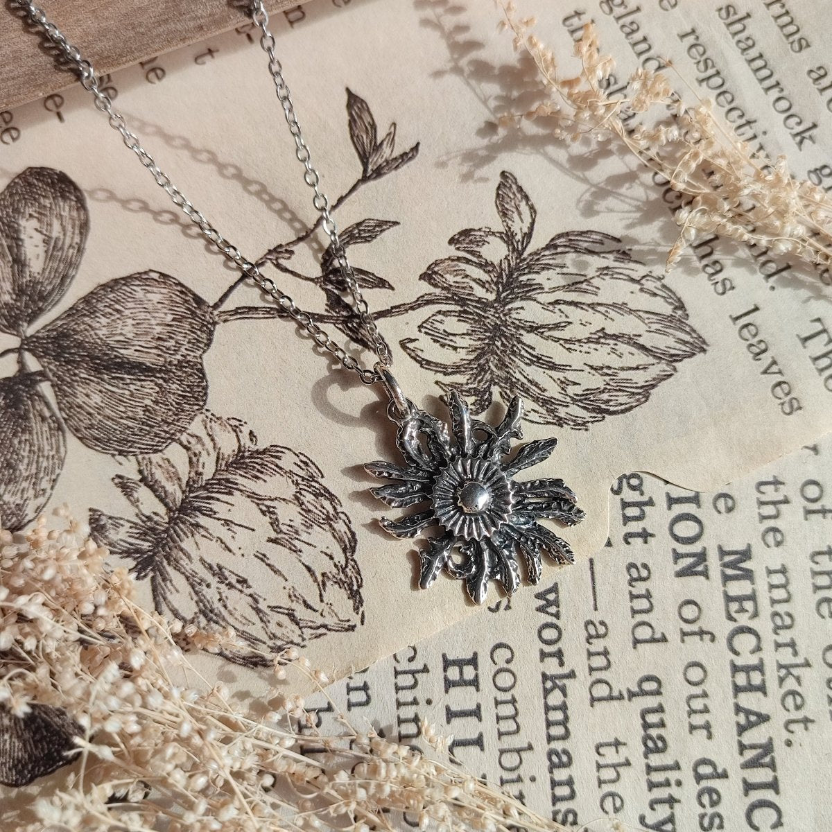 Colgante Eguzkilore - Plata de Ley 925 - Mystical Tienda