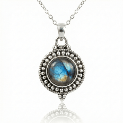 Colgante 'Eos' de Labradorita y Plata de Ley 925 - Mystical Tienda