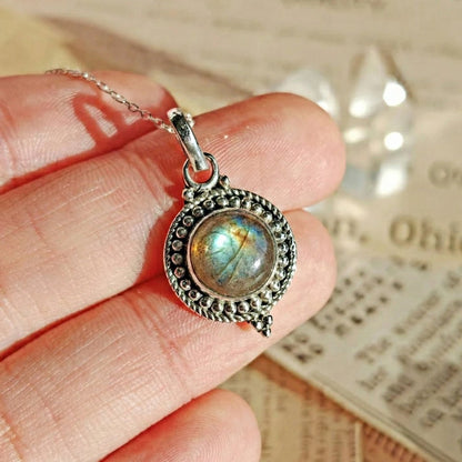 Colgante 'Eos' de Labradorita y Plata de Ley 925 - Mystical Tienda