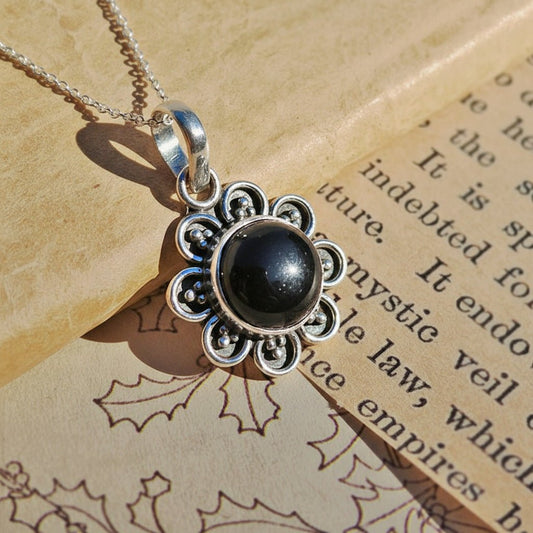 Colgante 'Lalita' Ónix y Plata de Ley 925 - Mystical Tienda