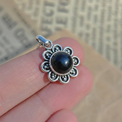 Colgante 'Lalita' Ónix y Plata de Ley 925 - Mystical Tienda