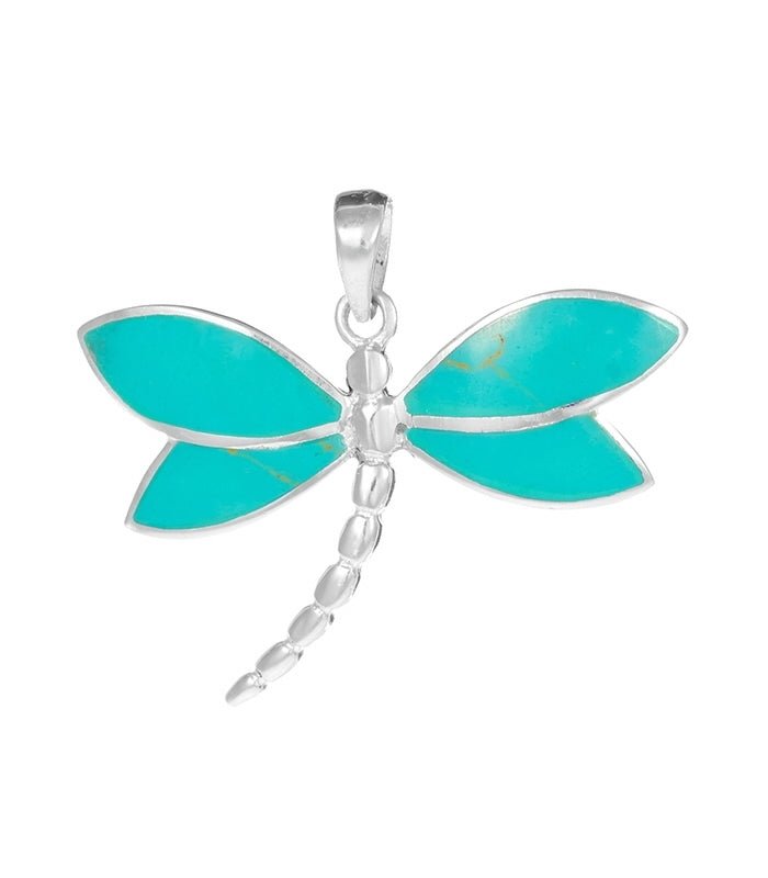 Colgante Libélula Amy Turquenita - Plata de Ley 925 - Mystical Tienda