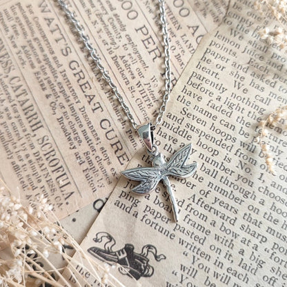 Colgante Libélula Fay de Nácar - Plata de Ley 925 - Mystical Tienda