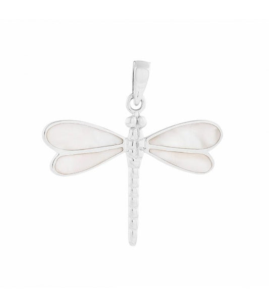 Colgante Libélula Zoe Nácar - Plata de Ley 925 - Mystical Tienda