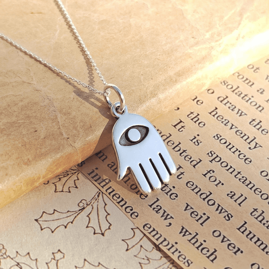 Colgante Mano de Fátima con Ojo Turco - Plata de Ley 925 - Mystical Tienda