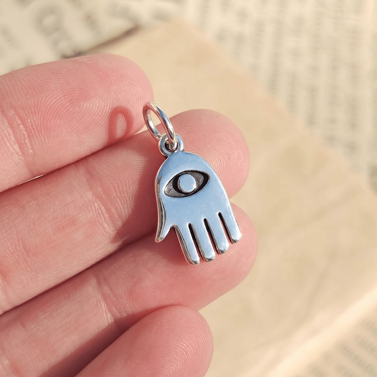 Colgante Mano de Fátima con Ojo Turco - Plata de Ley 925 - Mystical Tienda
