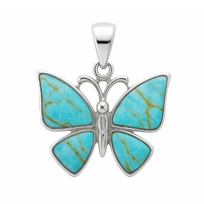 Colgante Mariposa Betsy Turquenita - Plata de Ley 925 - Mystical Tienda