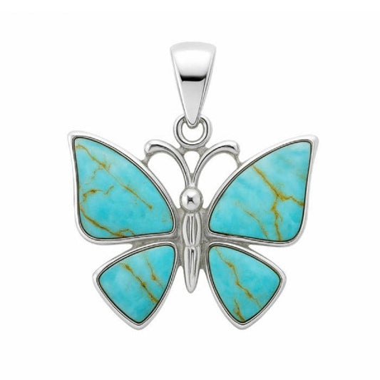 Colgante Mariposa Betsy Turquenita - Plata de Ley 925 - Mystical Tienda