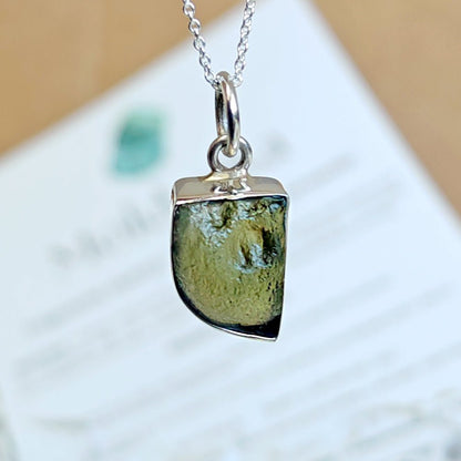 Colgante Moldavita Plata de Ley 925 - PREVENTA - Mystical Tienda