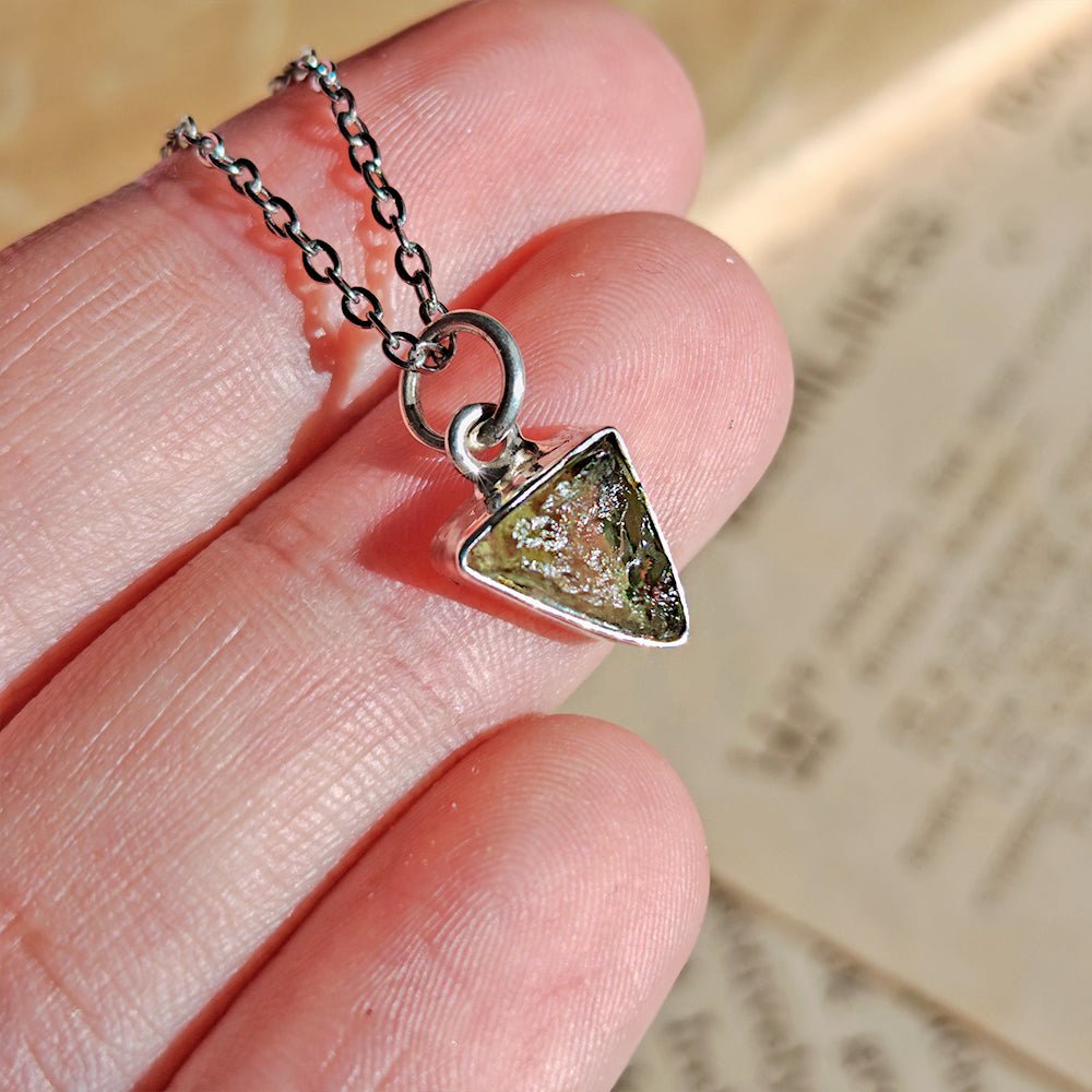 Colgante Moldavita Plata de Ley 925 - PREVENTA - Mystical Tienda