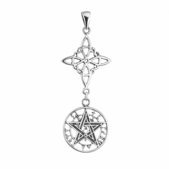 Colgante Nudo de Bruja & Tetragramaton S925 - Mystical Tienda