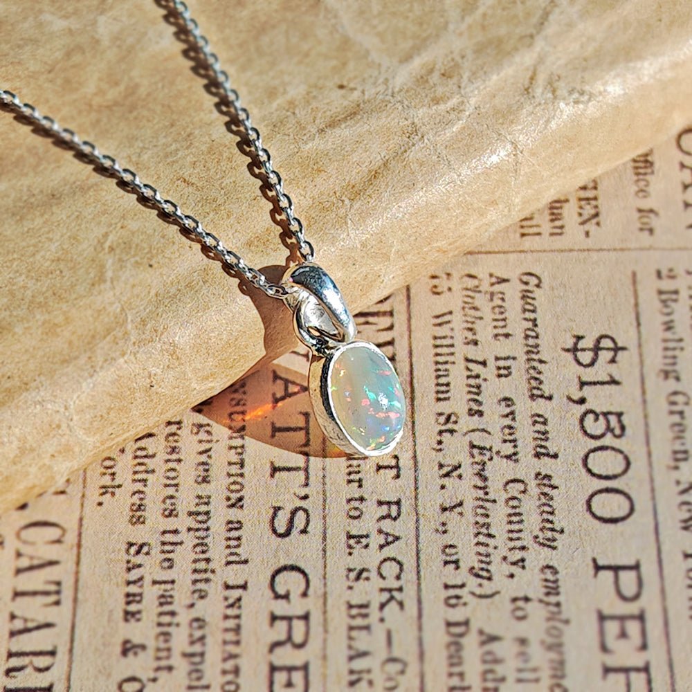 Colgante Ópalo y Plata de Ley 925 - Mystical Tienda