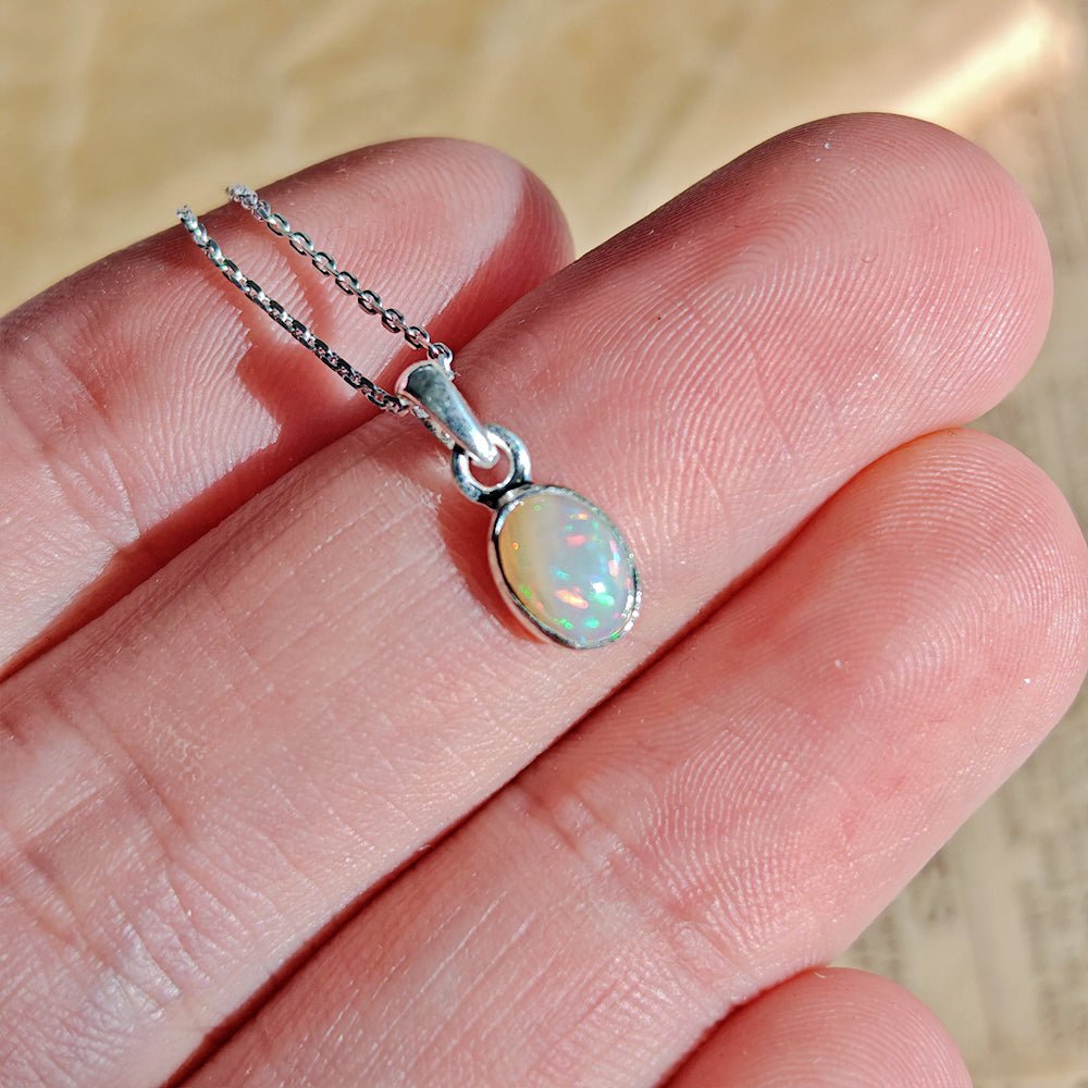 Colgante Ópalo y Plata de Ley 925 - Mystical Tienda