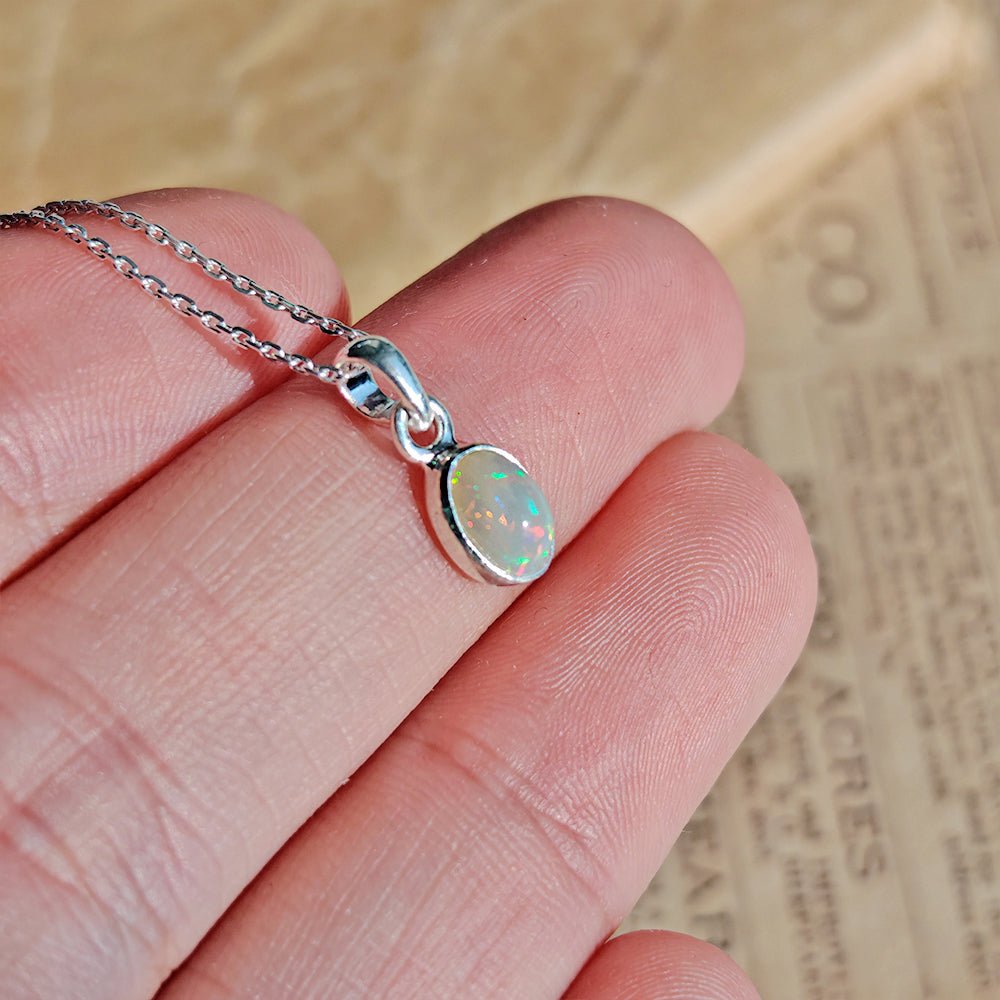 Colgante Ópalo y Plata de Ley 925 - Mystical Tienda