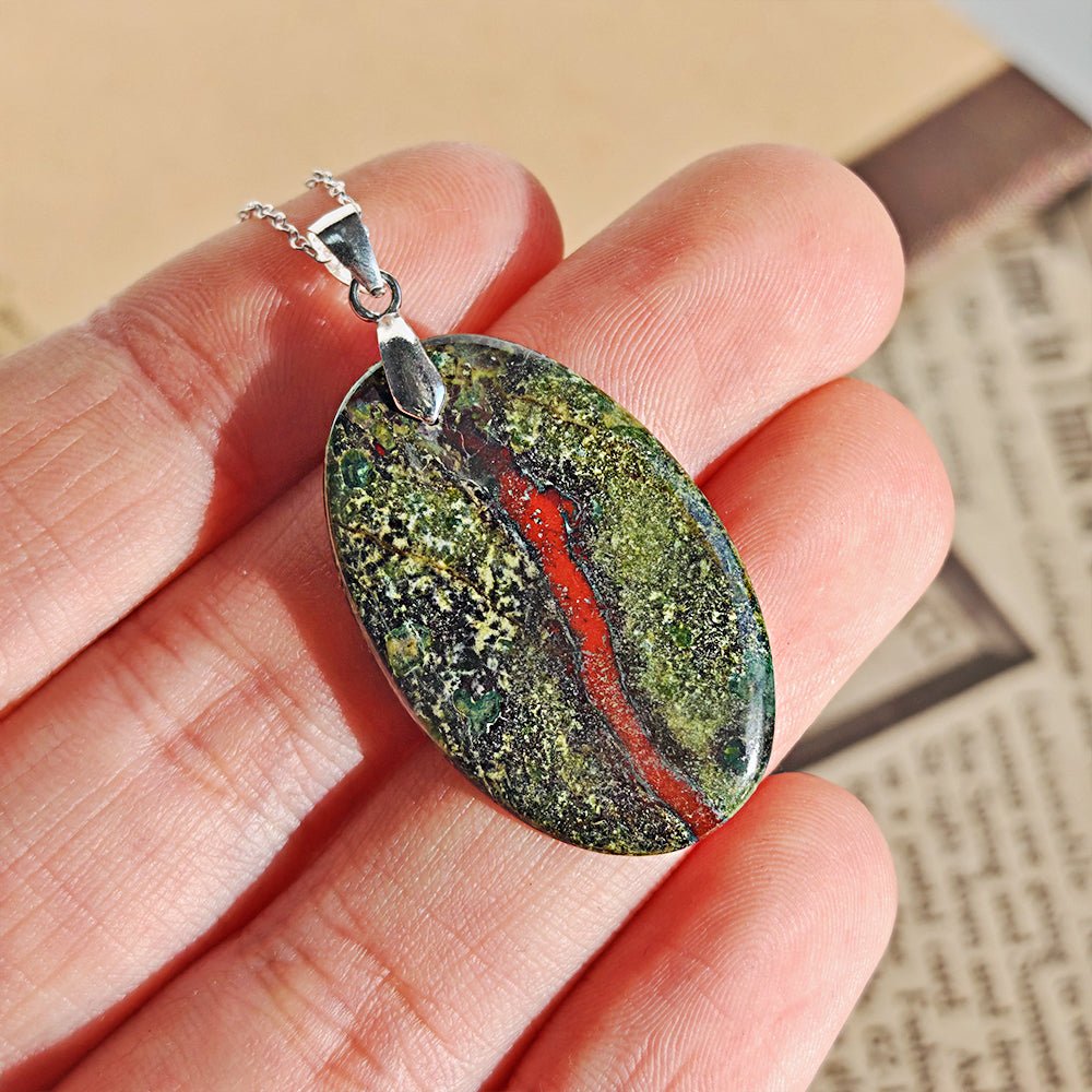 Colgante Piedra de Dragón y Plata de Ley 925 - Mystical Tienda