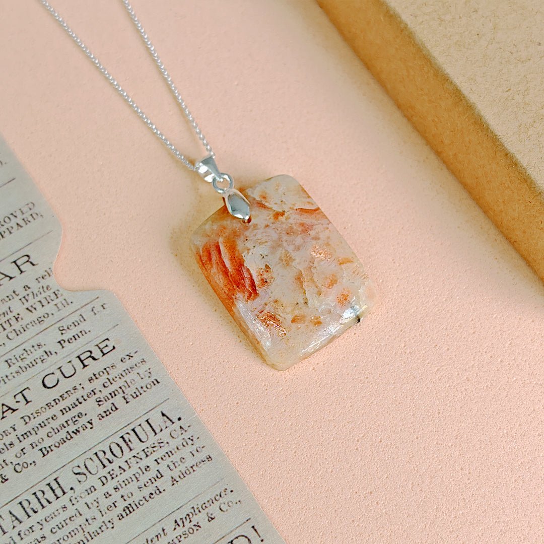 Colgante Piedra de Sol y Plata de Ley 925 - Mystical Tienda