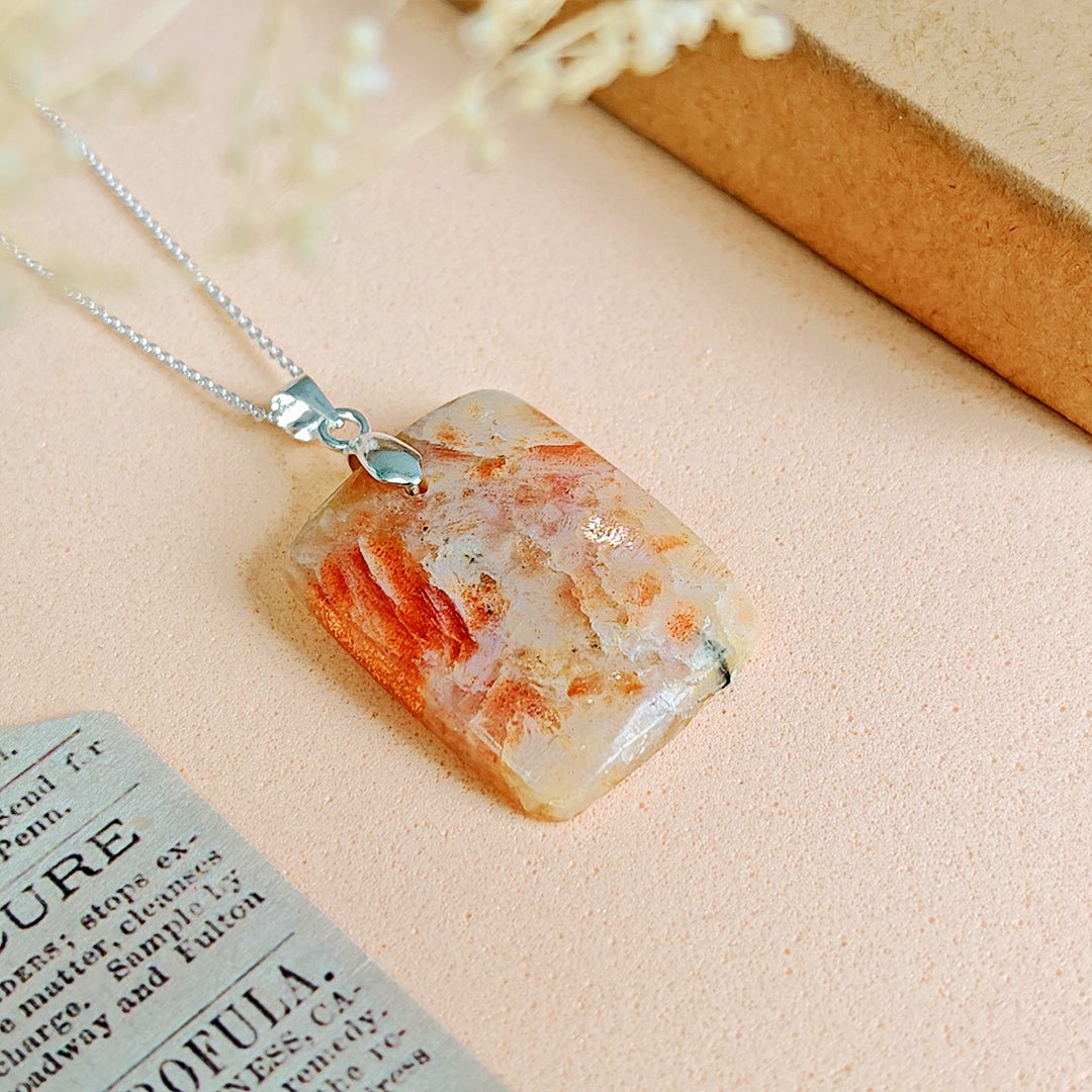 Colgante Piedra de Sol y Plata de Ley 925 - Mystical Tienda