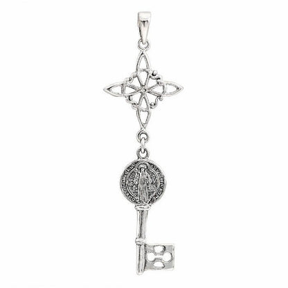 Colgante Protector Llave de San Benito & Nudo de Bruja S925 - Mystical Tienda