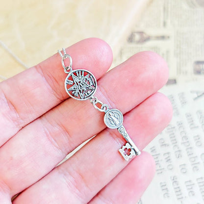 Colgante Protector Llave de San Benito & Tetragramaton S925 - Mystical Tienda