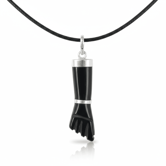 Colgante Puño de Ónix y Plata de Ley 925 - Mystical Tienda