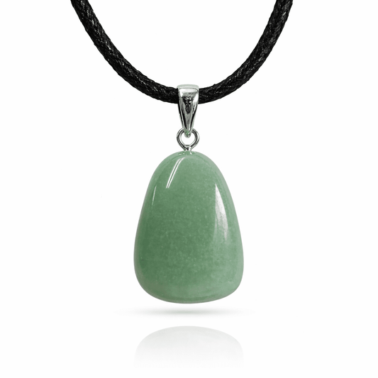 Colgante Rodado de Cuarzo Verde - Cáncer - Mystical Tienda