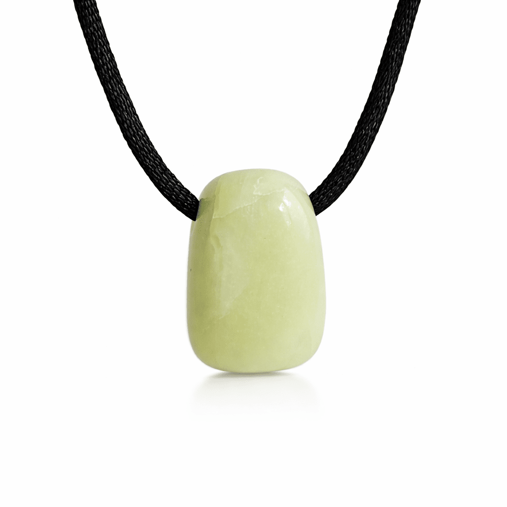 Colgante rodado de Jade Agujereado - Mystical Tienda