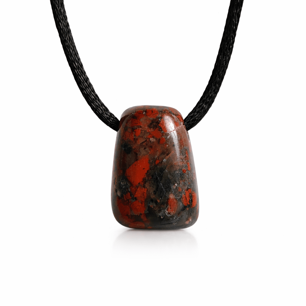 Colgante Rodado de Jaspe Sardo agujereado - Mystical Tienda