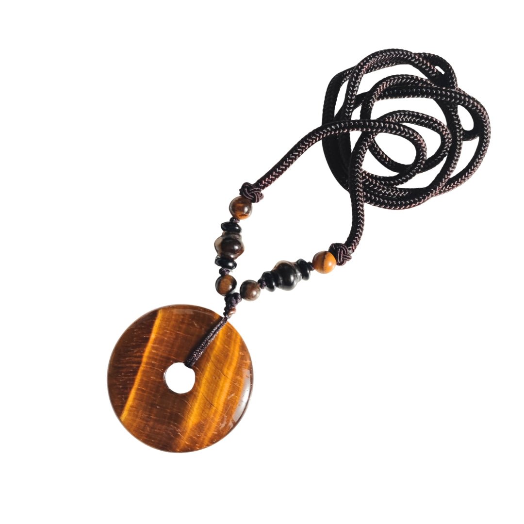Collar Boho con Donut de Ojo de Tigre - Mystical Tienda