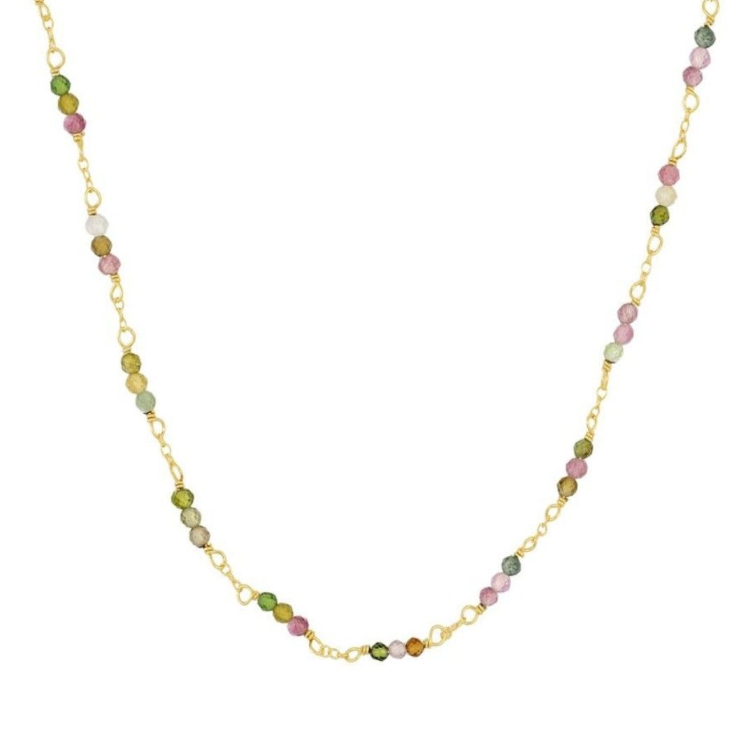 Collar 'Juniper' - Turmalina Multicolor - Mystical Tienda