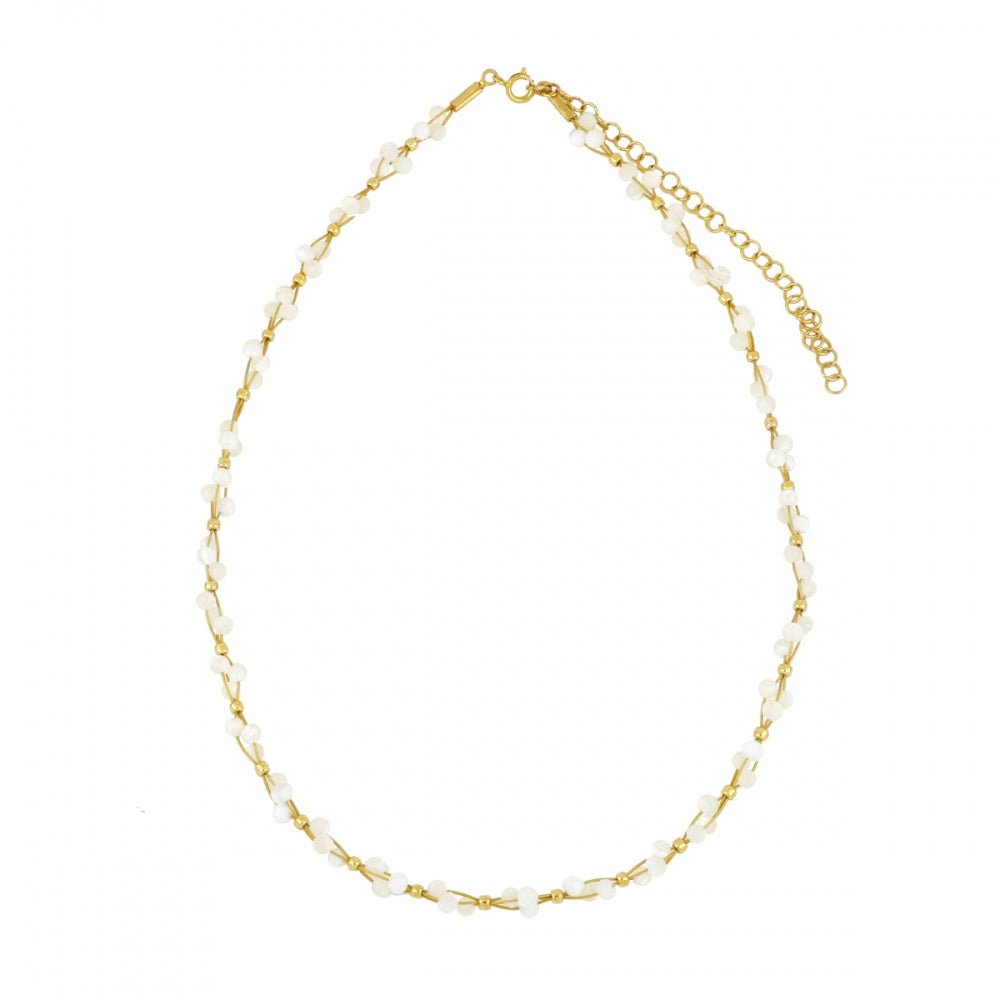 Collar 'Nicole' de Piedra de Luna - Gold - Mystical Tienda