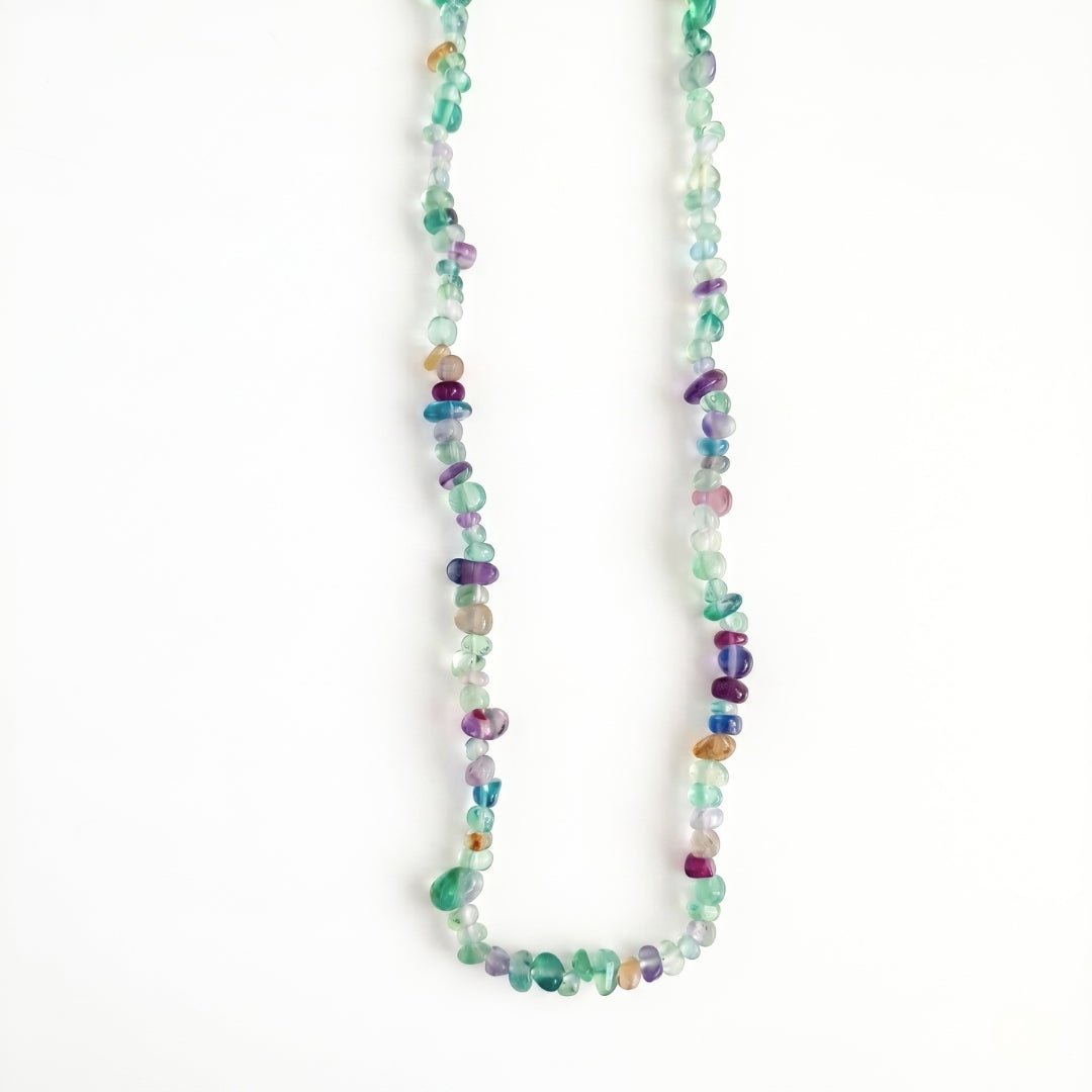 Collar Rodados de Fluorita Arcoiris - Mystical Tienda