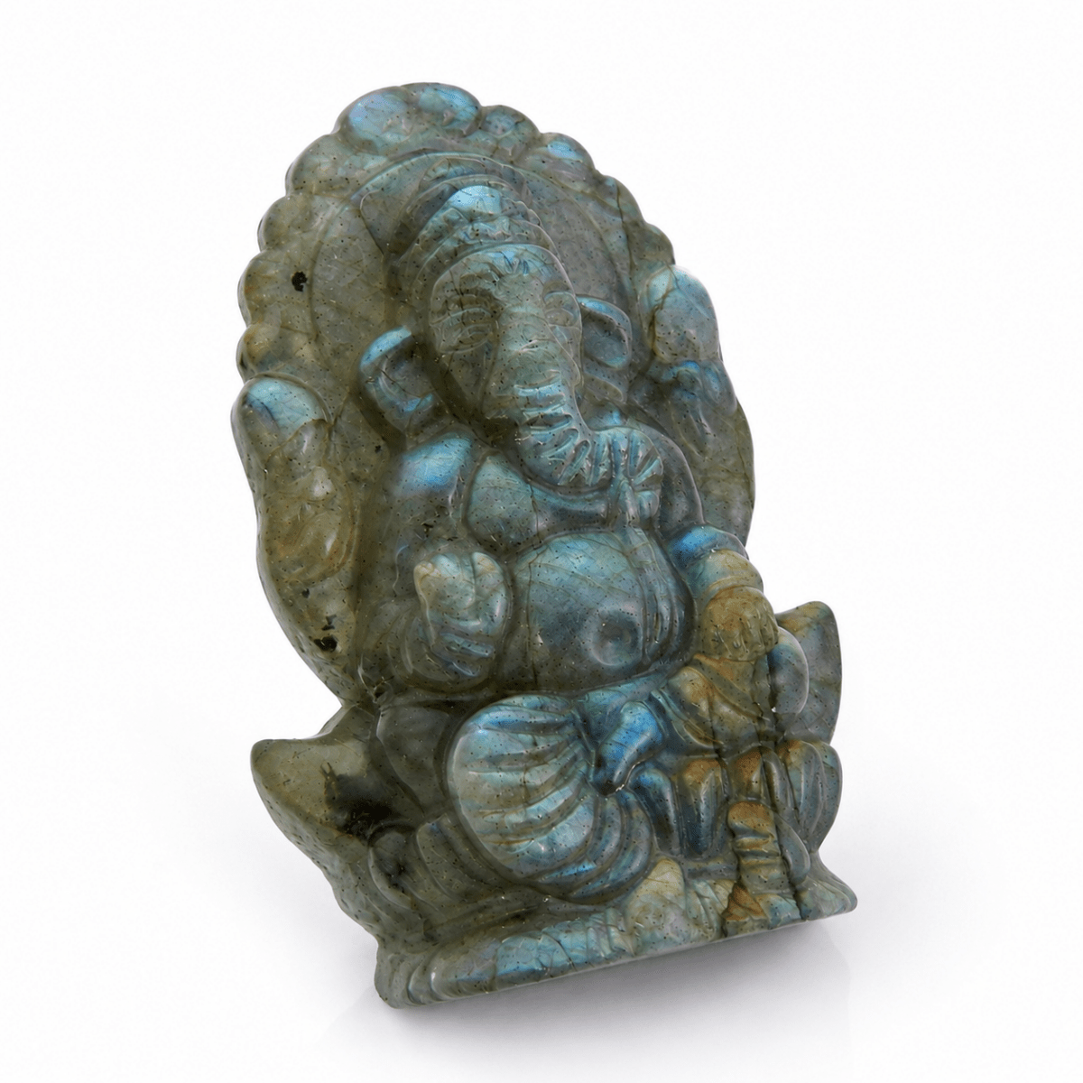 Ganesha en Labradorita - Abre caminos y Atrae abundancia - Mystical Tienda