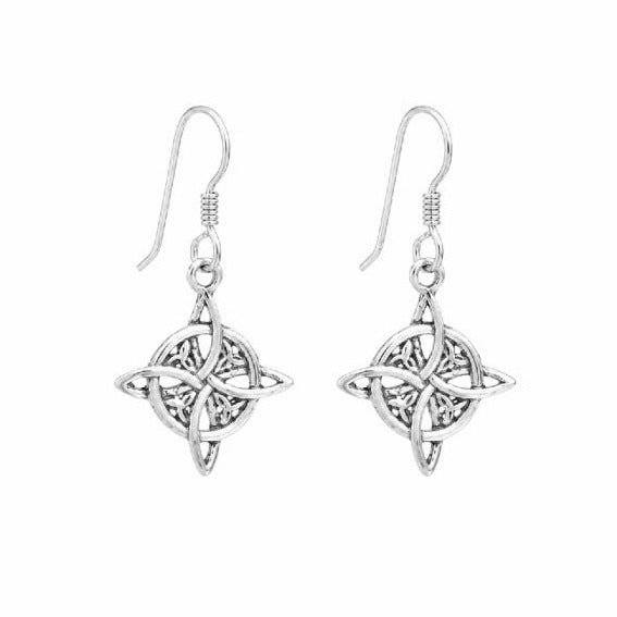 Pendientes Nudo de Bruja y Triqueta Plata de Ley 925