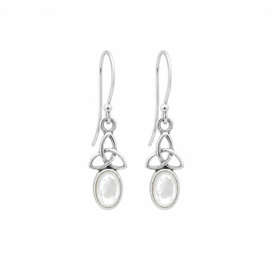 Pendientes de Triqueta con Nácar - Plata de Ley 925