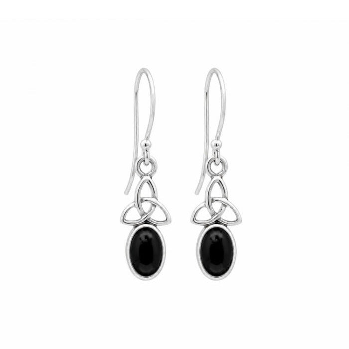 Pendientes Triqueta con Ónix - Plata de Ley 925