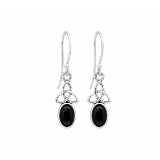 Pendientes Triqueta con Ónix - Plata de Ley 925